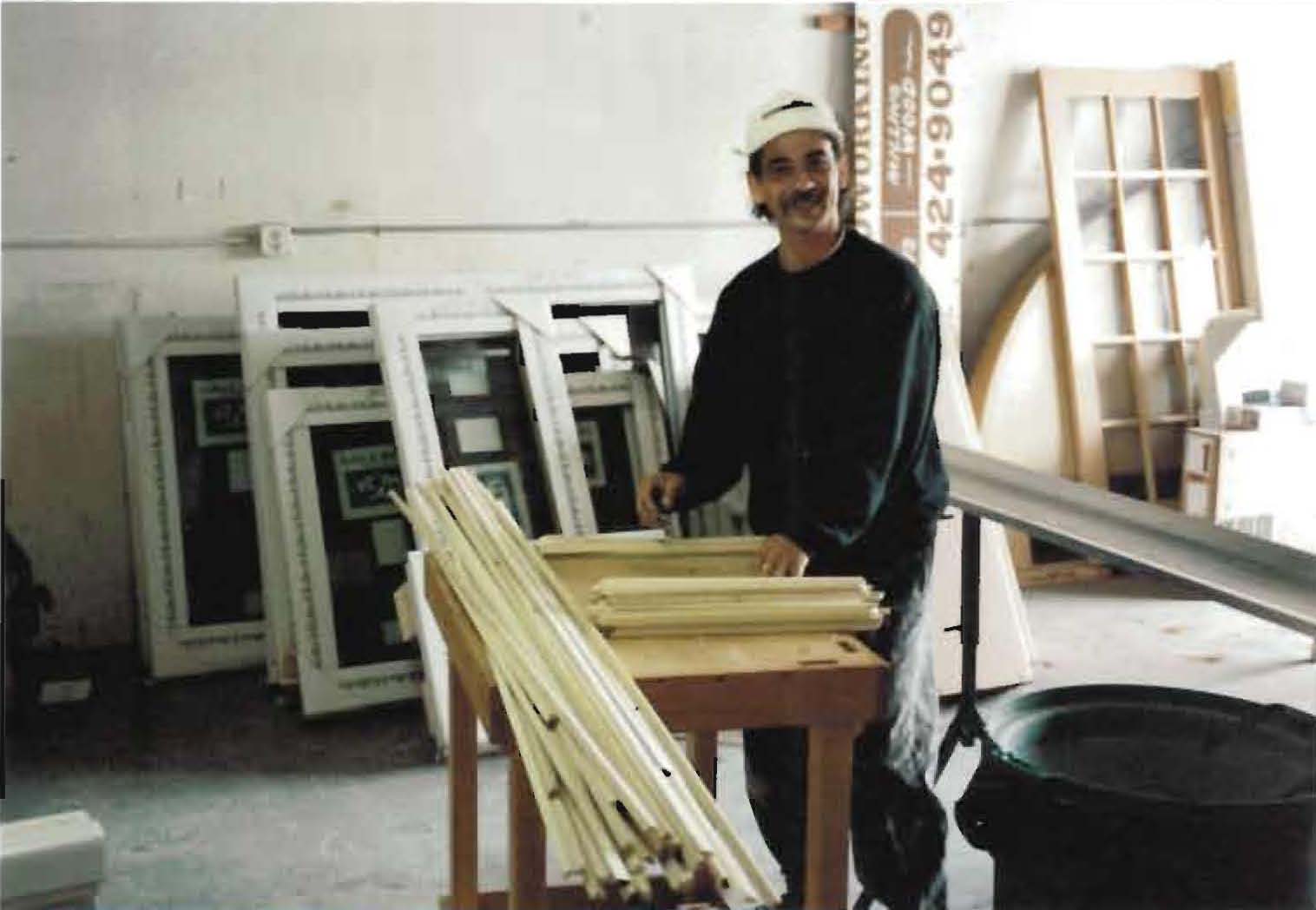 1996 Kolbe and Tony milling wood